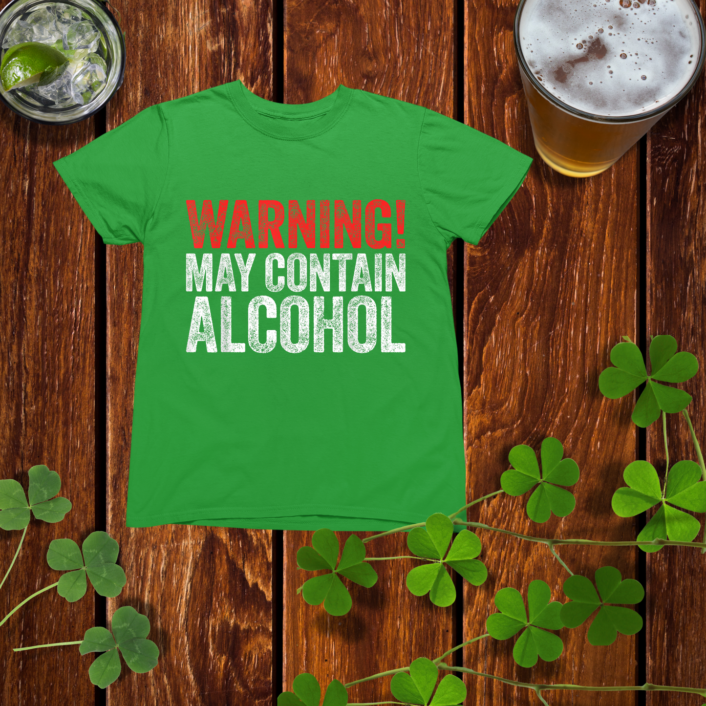 Warning! May Contain Alcohol Alternate Drinking Shirt