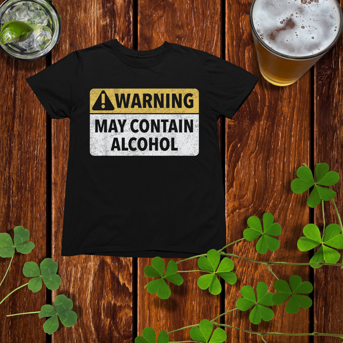 Warning! May Contain Alcohol Drinking Shirt